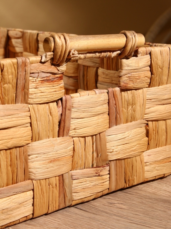 Корзина плетеная 46х31х20 см, водный гиацинт