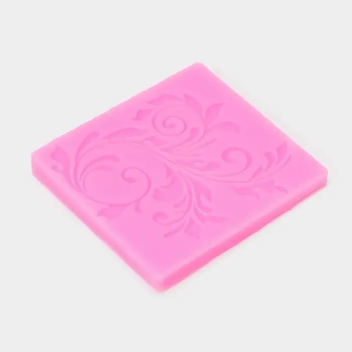 Молд Доляна «Вензель», силикон, 6×5.5 см, розовый