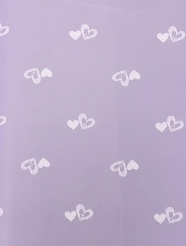 Пленка для цветов, &laquo;Двойные сердца&raquo;, нежная сирень, 57&times;57 см