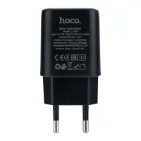 Сетевое зарядное устройство с кабелем USB на Type-C 2.4A C134A HOCO черное