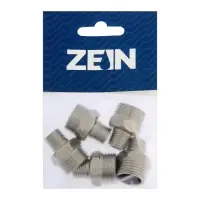 Ниппель переходной ZEIN, 1/4" х 1/2", наружная резьба, нержавеющая сталь, фасовка 5 шт.