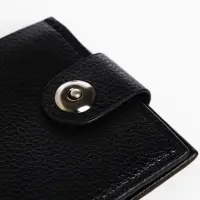 Портмоне мужское на магните, три отделения, флотер, чёрное