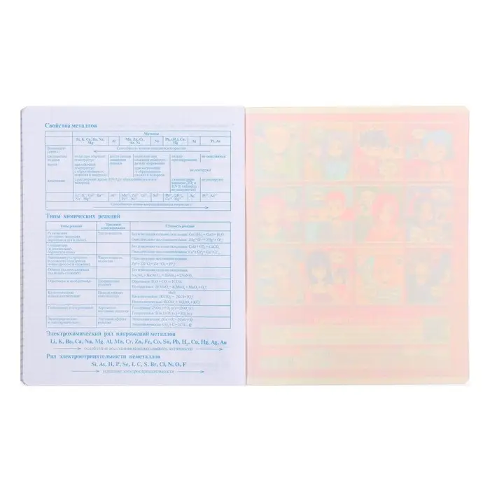 Тетрадь предметная 48 листов в клетку &laquo;Аниме. Химия&raquo;, обложка мелованный картон, УФ-лак, блок офсет