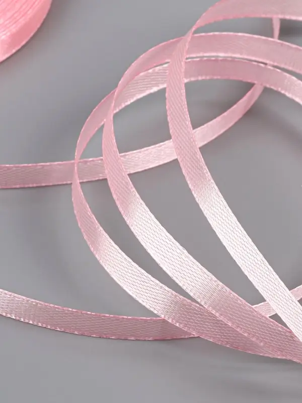 Лента атласная, 6 мм, 23&plusmn;1 м, розовая №04