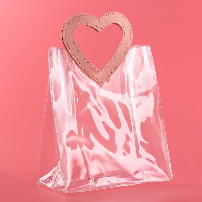 Пакет подарочный из ПВХ розовый 26.5 x 23 x 12см Пакет подарочный из ПВХ розовый 26.5 x 23 x 12см