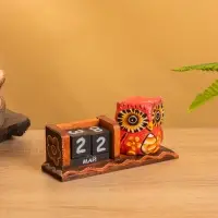 Вечный календарь настольный &laquo;Розовая сова&raquo;, 15&times;6&times;7 см, дерево