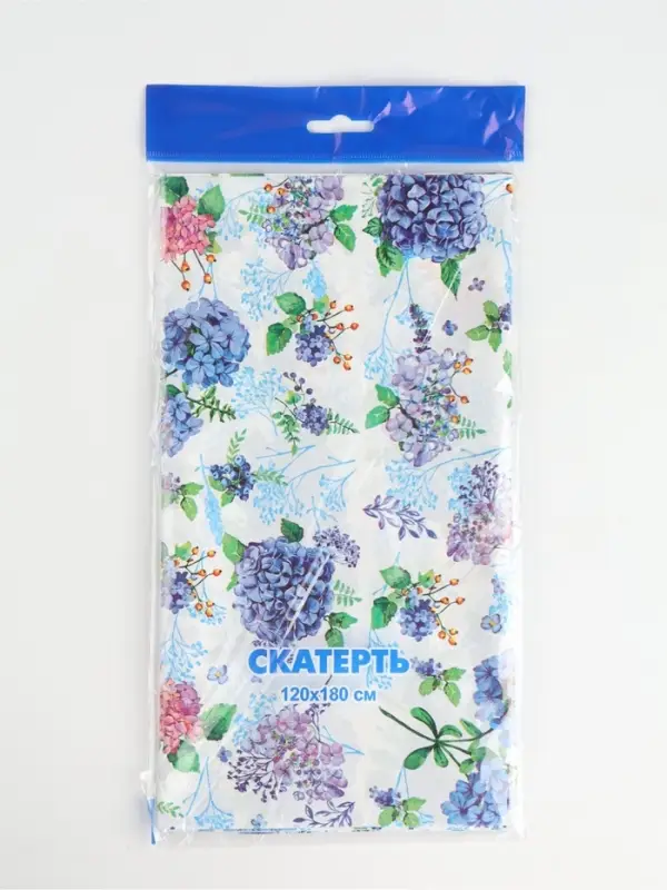 Скатерть одноразовая для пикника &laquo;Гортензия&raquo; 120&times;180 см, ПВД