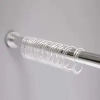 Кольца для штор Доляна, в ванную, пластик, 12 шт., 5.9&times;3.9 см, прозрачные