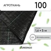 Агроткань застилочная, с разметкой, 5&times;1.6 м, плотность 100 г/м&sup2;, полипропилен, Greengo, Эконом 50%