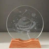 Сувенир стекло свет "Диск. Сатурн" 5хLED d=10 см, USB 10х4х11,4 см Сувенир стекло свет "Диск. Сатурн" 5хLED d=10 см, USB 10х4х11,4 см