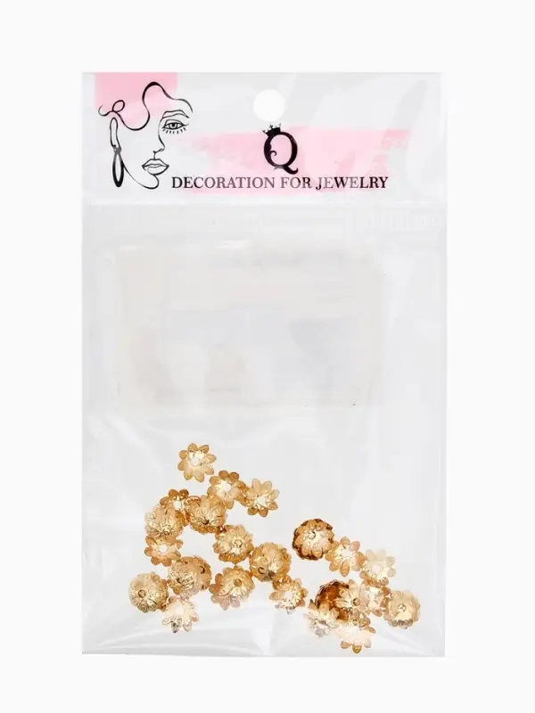 Шапочки для бусин (набор 50 шт.) СМ-011-1, 3.5&times;8 мм, цвет золото