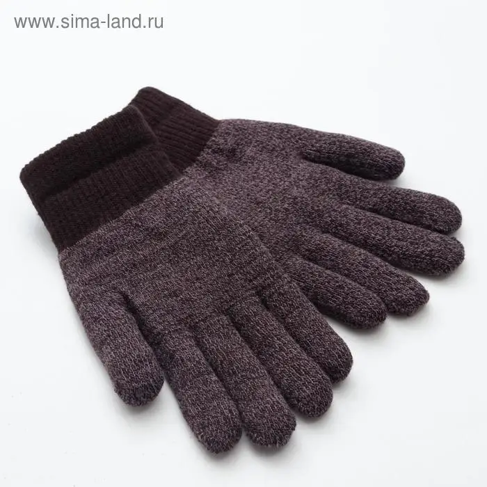 Перчатки мужские MINAKU "Меланж", р.8-9, цв.коричневый