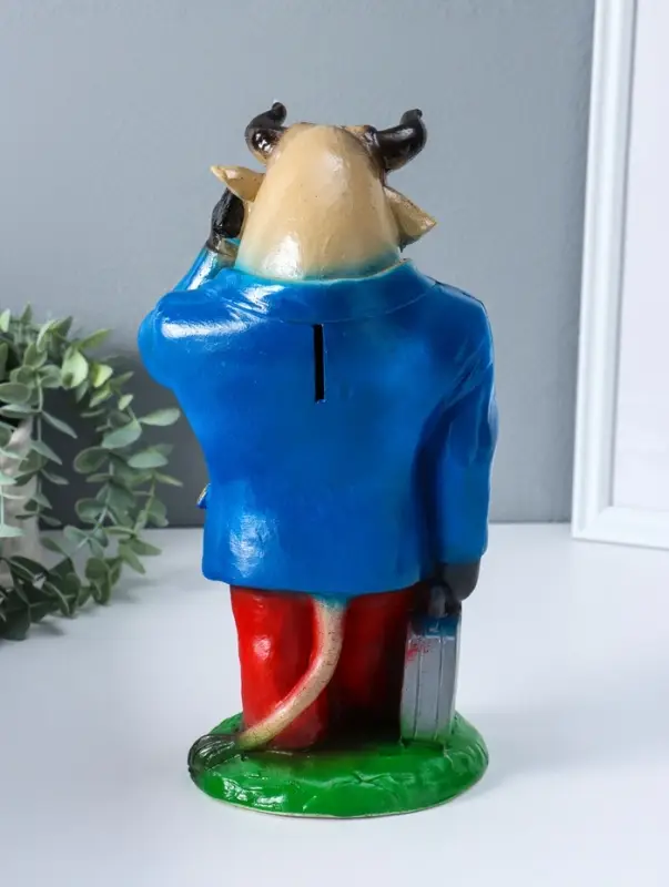 Копилка для денег &laquo;Бык Дипломат&raquo;, цветной, 28&times;14&times;12 см