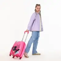 Чемодан детский на колёсах 29 л (XS), на молнии, розовый