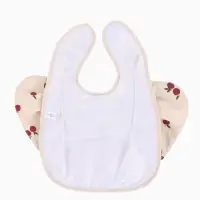 Нагрудник для кормления, непромокаемый с карманом, бежевый M&B