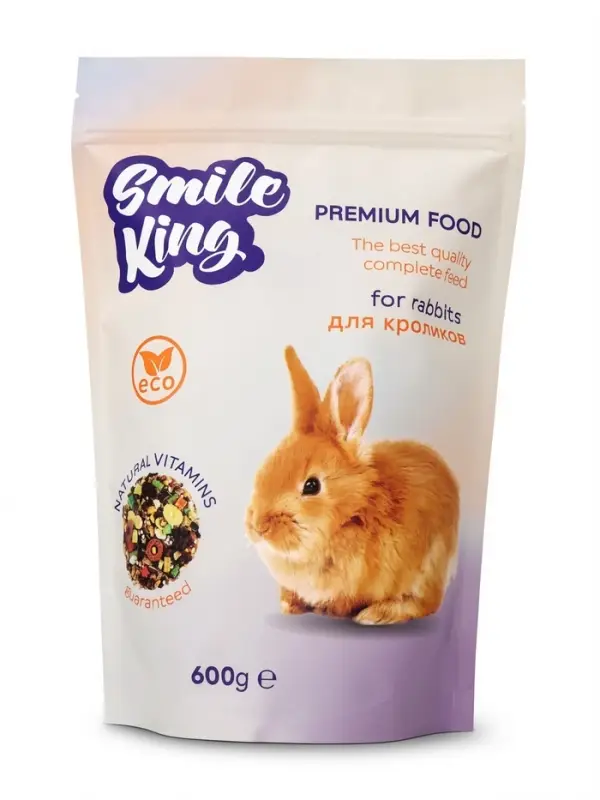 Smile King корм премиум для кролика, дой-пак пакет 600г