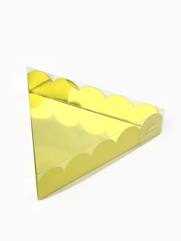Коробка для печенья, кондитерская упаковка с пластиковой крышкой, &laquo;Жёлтая&raquo;, 18&times;3 см