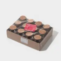 Набор баночек для специй Доляна &laquo;Парфе&raquo;, 200 мл, 7&times;7&times;8.5 см, с пробковой крышкой, 12 шт., стекло