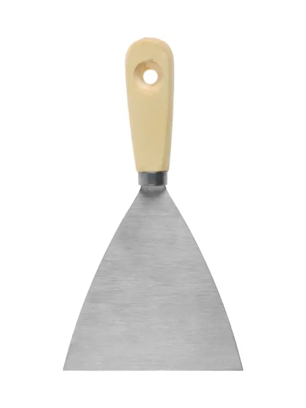 Шпатель малярный ТУНДРА, металлический, деревянная рукоятка, 100 мм