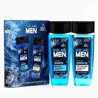 Подарочный набор мужской Norland Men Ice Freshness: гель для душа 250 мл + шампунь 250 мл