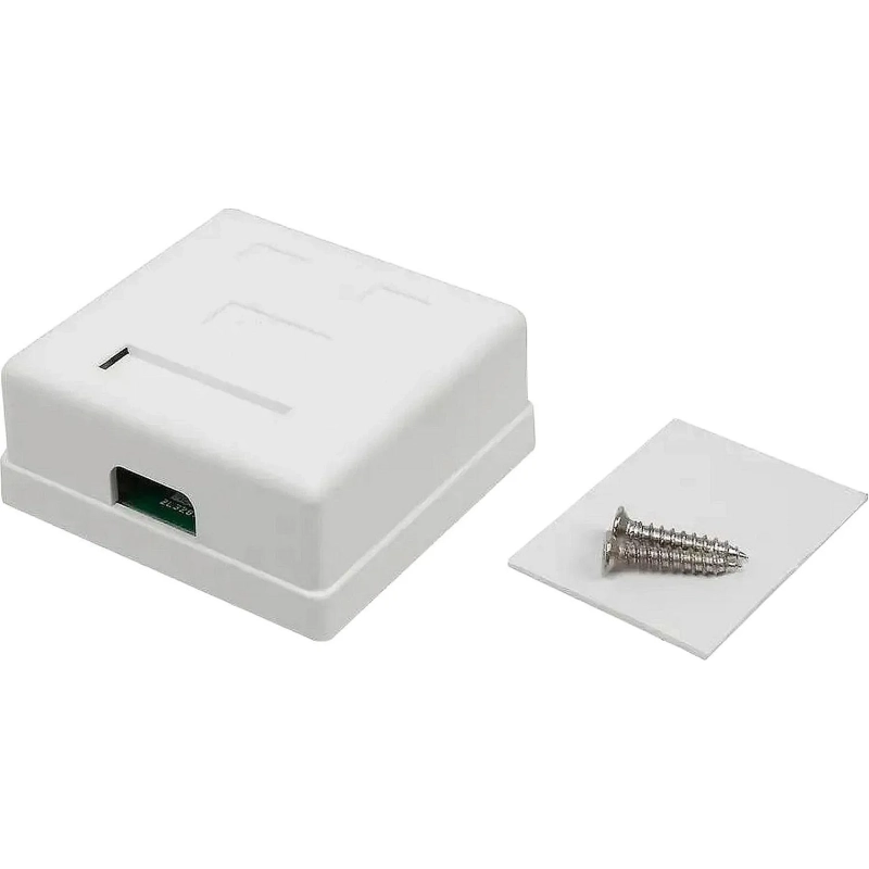 Розетка настенная TWT TWT-SM2-4545-WH 2 порта RJ-45 кат. 5е, UTP, белая