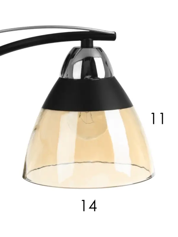 Люстра потолочная BayerLux &laquo;Ирида&raquo;, 3хЕ27, 40 Вт, черно-хромовый, 44&times;44&times;24 см