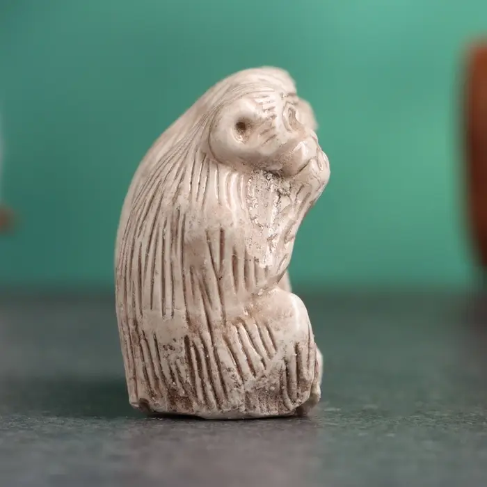 Фигурка гипс &laquo;Три обезьяны&raquo;, слоновая кость, 3&times;5&times;2 см