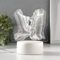 Светильник 3D RISALUX &laquo;Поцелуй&raquo;, LED-ночник, RGB, от сети