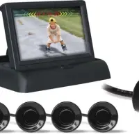 Парктроник PS-842U (4 датчика+коннекторы, ЖК-Дисплей, камера заднего вида)