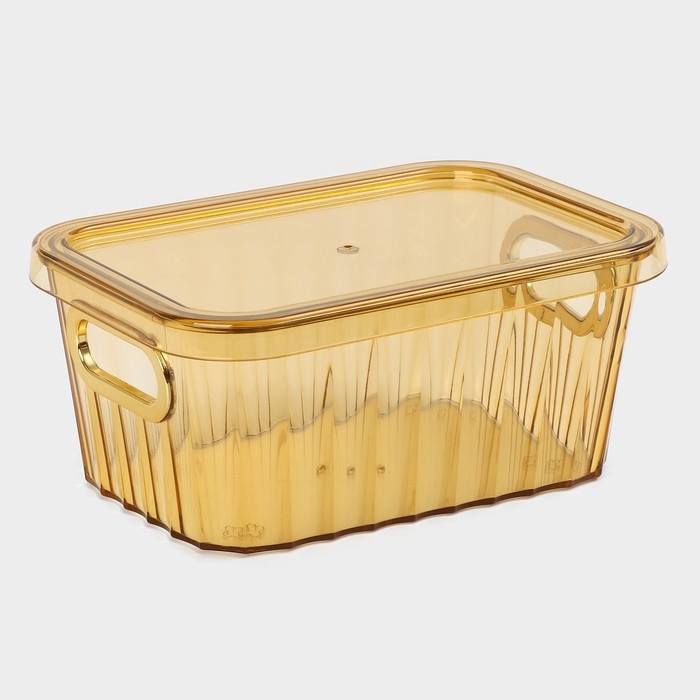 Контейнер для хранения с крышкой «Грани», 18×13×8 см, цвет МИКС Контейнер для хранения с крышкой «Грани», 18×13×8 см, цвет МИКС