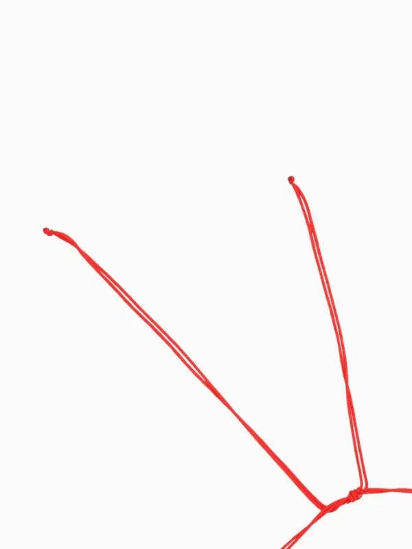 Браслет на ногу (анклет), длина 18 см, цв. белый, красный Браслет на ногу (анклет), длина 18 см, цв. белый, красный