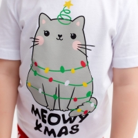 Пижама детская KAFTAN "MEOWY XMAS" , размер 34 (122-128)