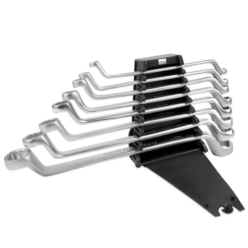 Набор ключей гаечных накидных изогнутых на держателе (6-22 мм) (8 предметов) AVS K2N8P