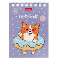 Блокнот 40л А6 клетка Hatber "Забавные корги", на гребне, обл мел карт Блокнот 40л А6 клетка Hatber "Забавные корги", на гребне, обл мел карт