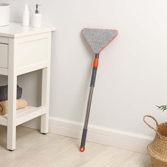 Щётка для окон Raccoon, фигурная, телескопическая стальная ручка 80(125) см, водосгон силикон 26 см, насадка из микрофибры 26×17,5 см Щётка для окон Raccoon, фигурная, телескопическая стальная ручка 80(125) см, водосгон силикон 26 см, насадка из микрофибры 26×17,5 см