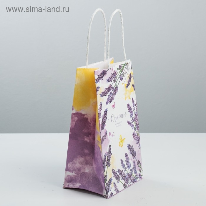 Пакет подарочный крафтовый, упаковка, «Счастье в каждой минуте», 12 х 21 х 9 см Пакет подарочный крафтовый, упаковка, «Счастье в каждой минуте», 12 х 21 х 9 см