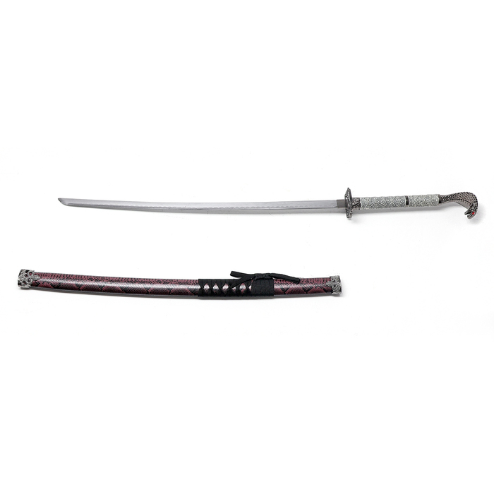 Сувенирное оружие «Катана Рику» 107см, рукоять под змеиную кожу