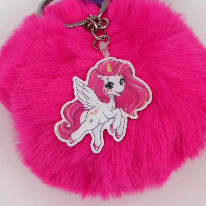 Брелок для ключей пушистик, детский, «Будь яркой», 9 х 10 см Брелок для ключей пушистик, детский, «Будь яркой», 9 х 10 см