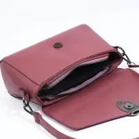 Сумка женская мессенджер на магните, 24&times;10&times;15 см, однотонная, розовая