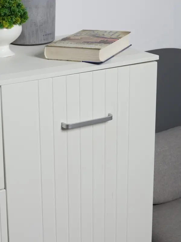 Ручка-скоба мебельная ТУНДРА LIGHT РС108 (РС128CP), м/о 128 мм, цвет матовый хром