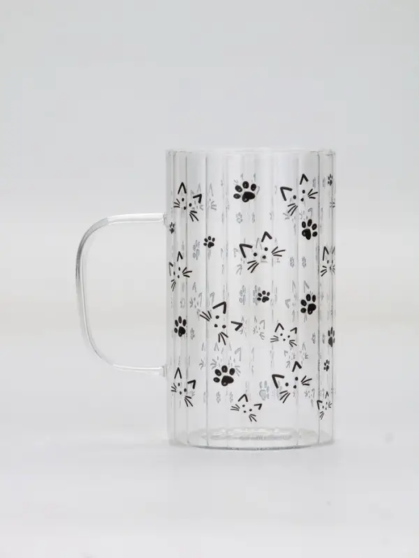 Кружка стеклянная «Кот», 350 мл