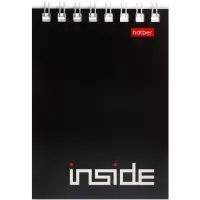 Блокнотик А7 40 л на гребне INSIDE, обл мел карт 40Б7B1 г_01622