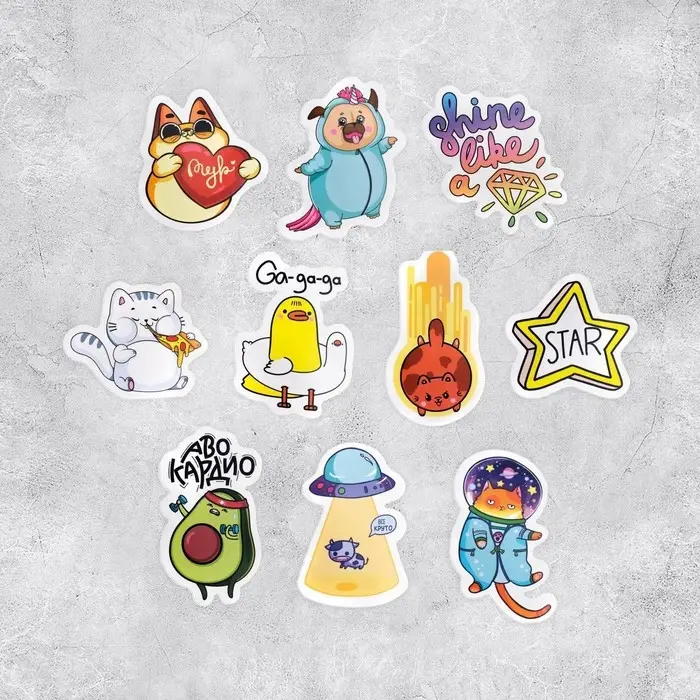 Наклейки-стикеры «Девушки», набор 10 шт.