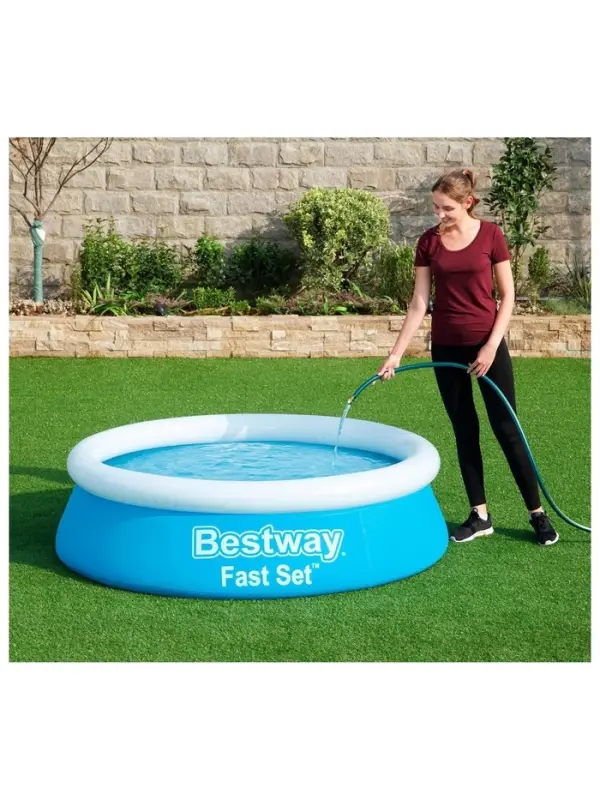 Бассейн надувной Bestway Fast Set 57392, 183&times;51 см, круглый