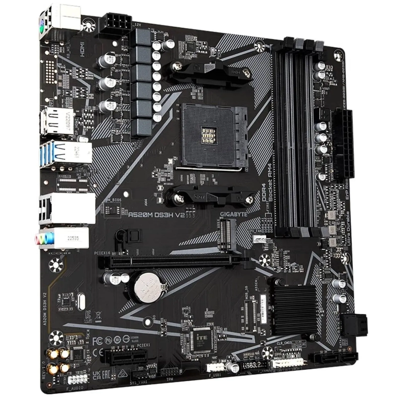 Материнская плата Gigabyte A520M DS3H V2, RTL