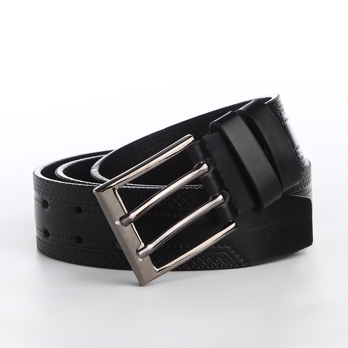 Ремень мужской, ширина 4 см, винт, пряжка металл, цвет чёрный Ремень мужской, ширина 4 см, винт, пряжка металл, цвет чёрный
