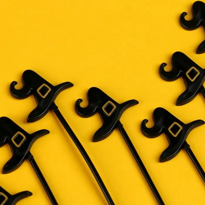 Шпажки «Шляпа», в наборе 12 штук, чёрная Шпажки «Шляпа», в наборе 12 штук, чёрная