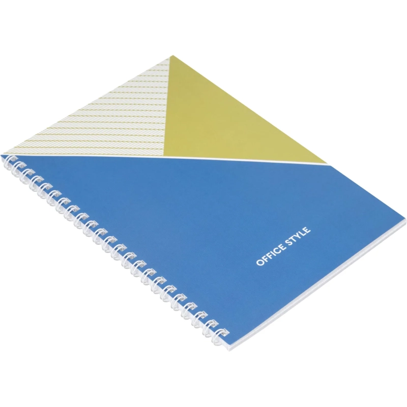 Бизнес-тетрадь А5,48л,обл.карт,греб,кл,Office Style,голубая