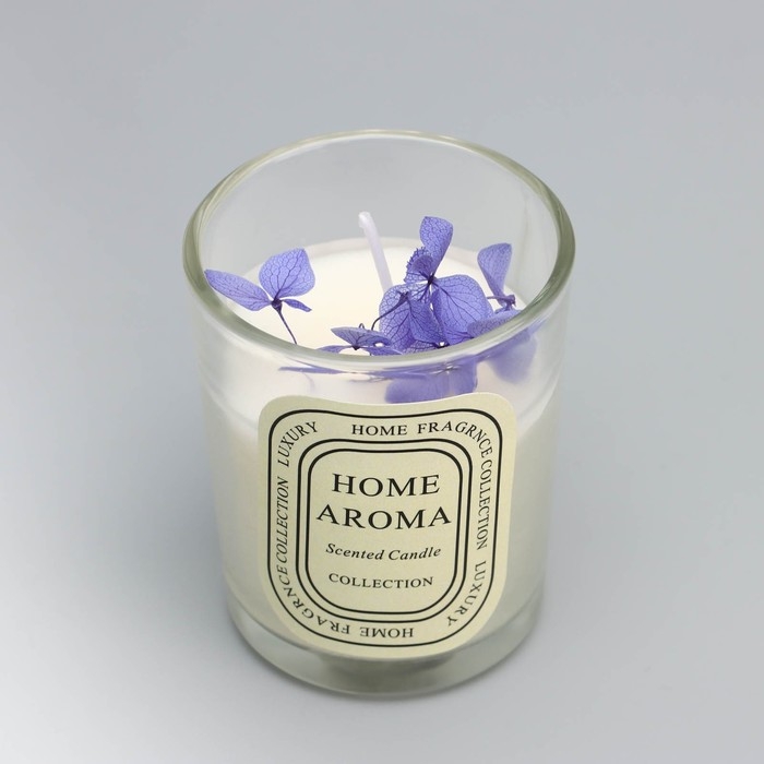 Свеча ароматическая в стакане  Свеча ароматическая в стакане "Sweet Love", лаванда, 5,5х6,5 см