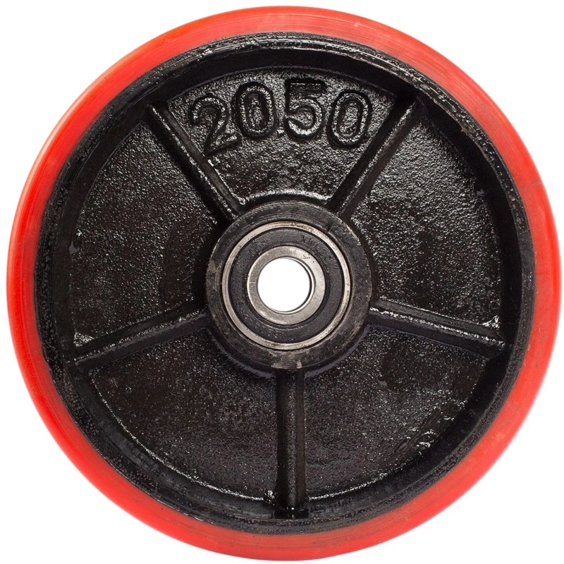 Колесо для тележки полиуретан 200х50мм с подш для тележек гидравлич 1001405